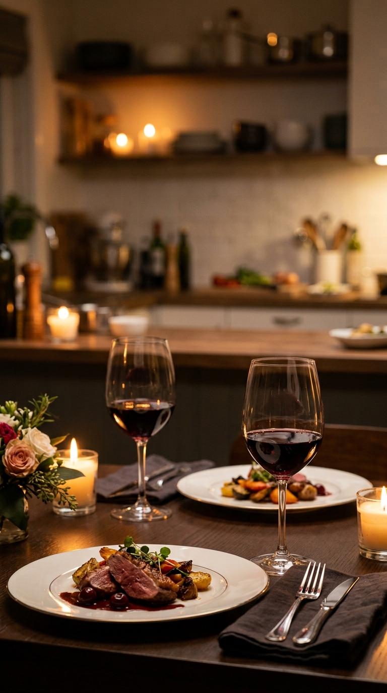 Cena romantica preparada por chef en Bogotá.